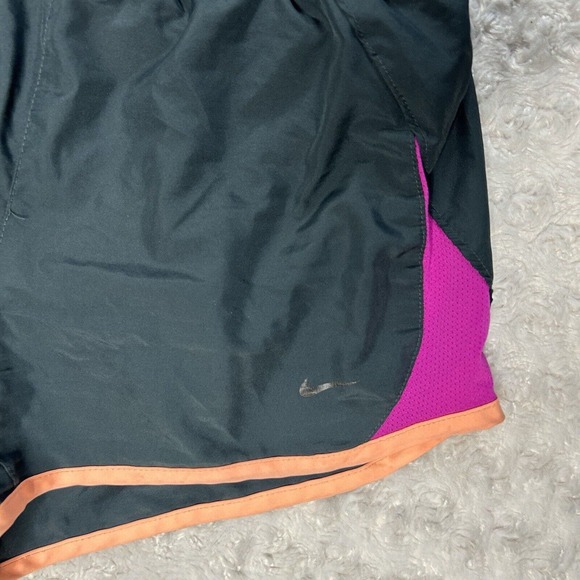 Nike Medium Dri-Fit Active Gray Orange Lined Running Shorts Size Small - Picture 2 of 4